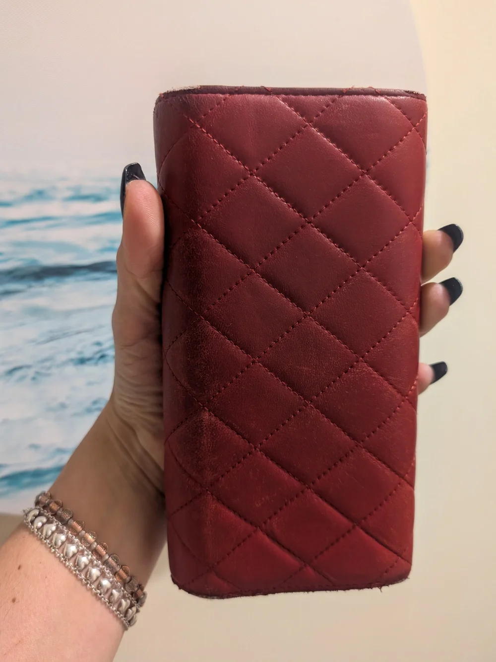 Chanel Quilted Long Lambskin Wallet